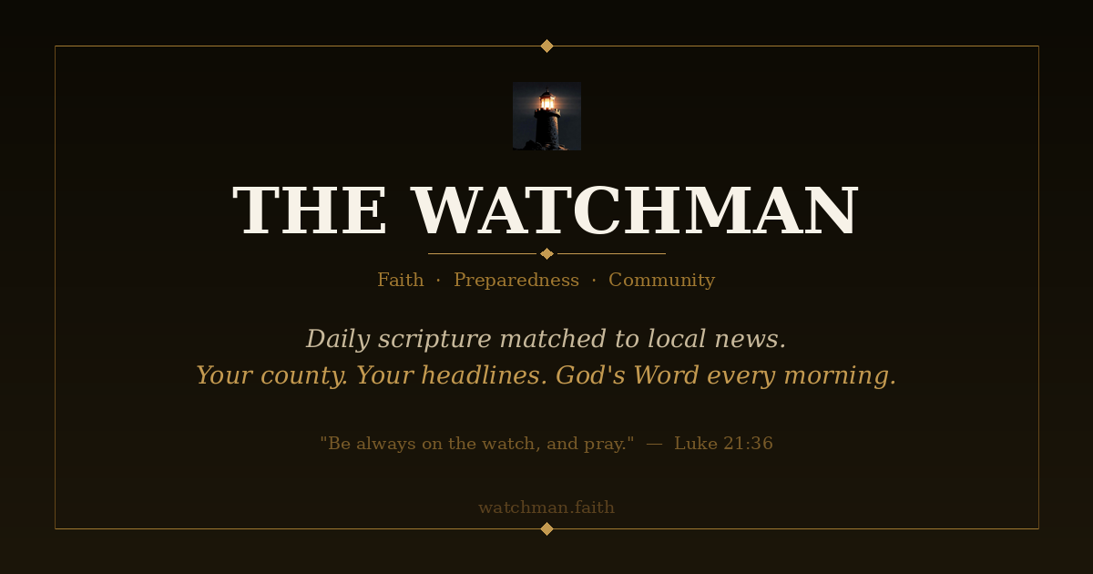 The Watchman — Faith · Preparedness · Community
